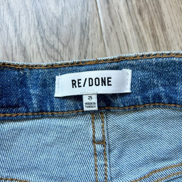 Re/Done Originals 70s Stove Pipe Denim Jeans in Dusted Blue Size 25 LIKE NEW - Picture 5 of 11